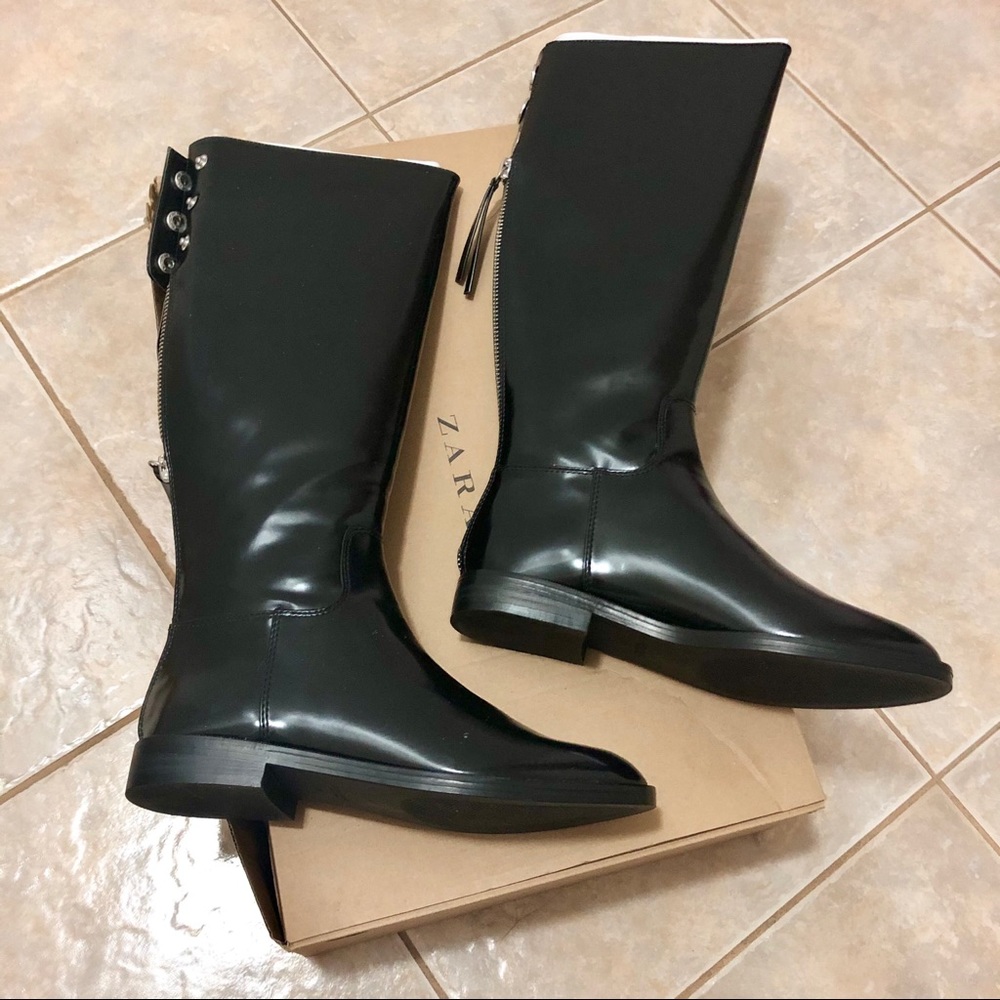 Zara Tall Black Boots